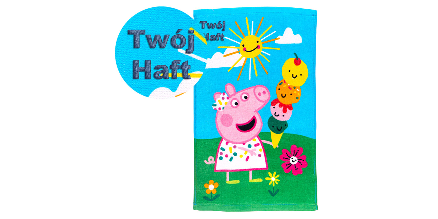 Ręcznik 30x50 cm Świnka Peppa Lód